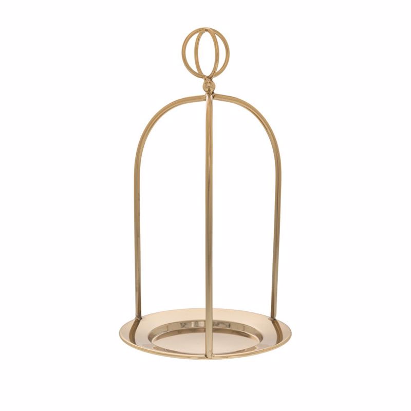 Διακοσμητικά Επιτραπέζια agiovlasitishome - ΣΗΜΑΝΤΙΚΟ: Σε περίπτωση διαφοράς τιμής από το κατάστημα ισχύει παντα και μόνο η τιμή του καταστήματος Iliadis Δίσκος με Χερούλι Μεταλλικός Χρυσός Φ17x24cm 86